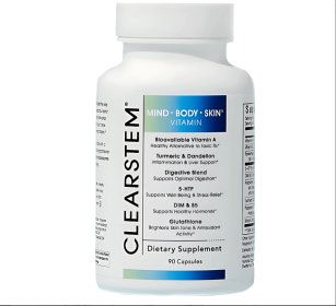 Hormonal acne supplements, containing 5-hydroxytryptophan and diindolylmethane, natural skincare vitamins