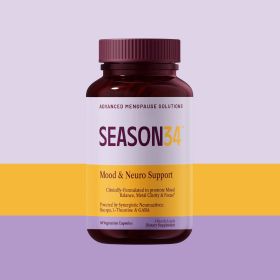 SEASON34 Menopause Mood & Memory Support for Women 40+ | Bacopa, L-Theanine, GABA & Ashwagandha for Brain Fog